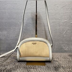 Kate Spade Reiley Straw Domed Crossbody Bag